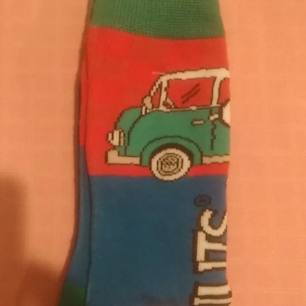 NWT Colorful Car Graphic Socks- Peanuts